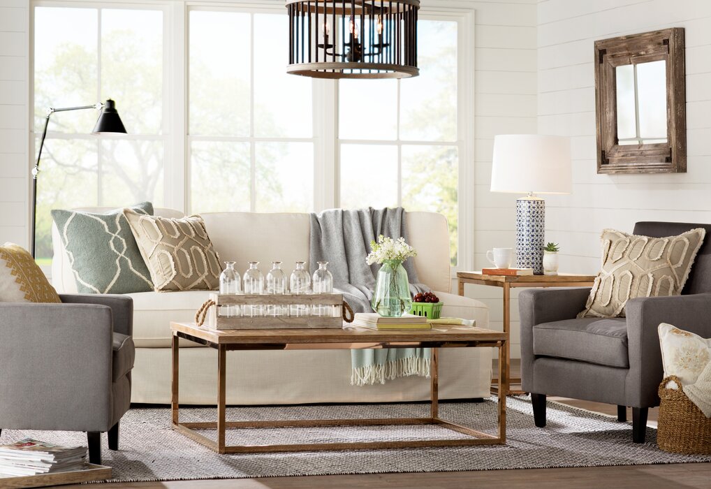 Modern Farmhouse Living Room Design Photo by Laurel Foundry Modern